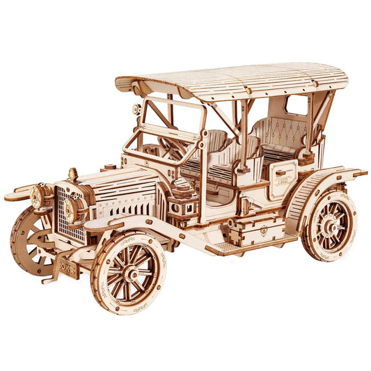 Puzzle en bois MC801, jouets de voiture vintage pour enfants