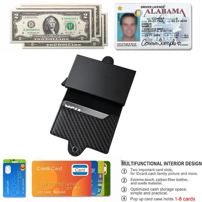 RFID Wallet for Men & Women — Slim Credit Card Holder Case RFID Blocking Bank Card Wallet