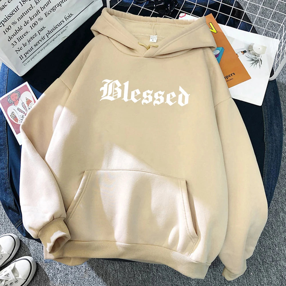 Blessed Creativity Sweat à capuche pour femme – Pull ample en polaire Hip Hop