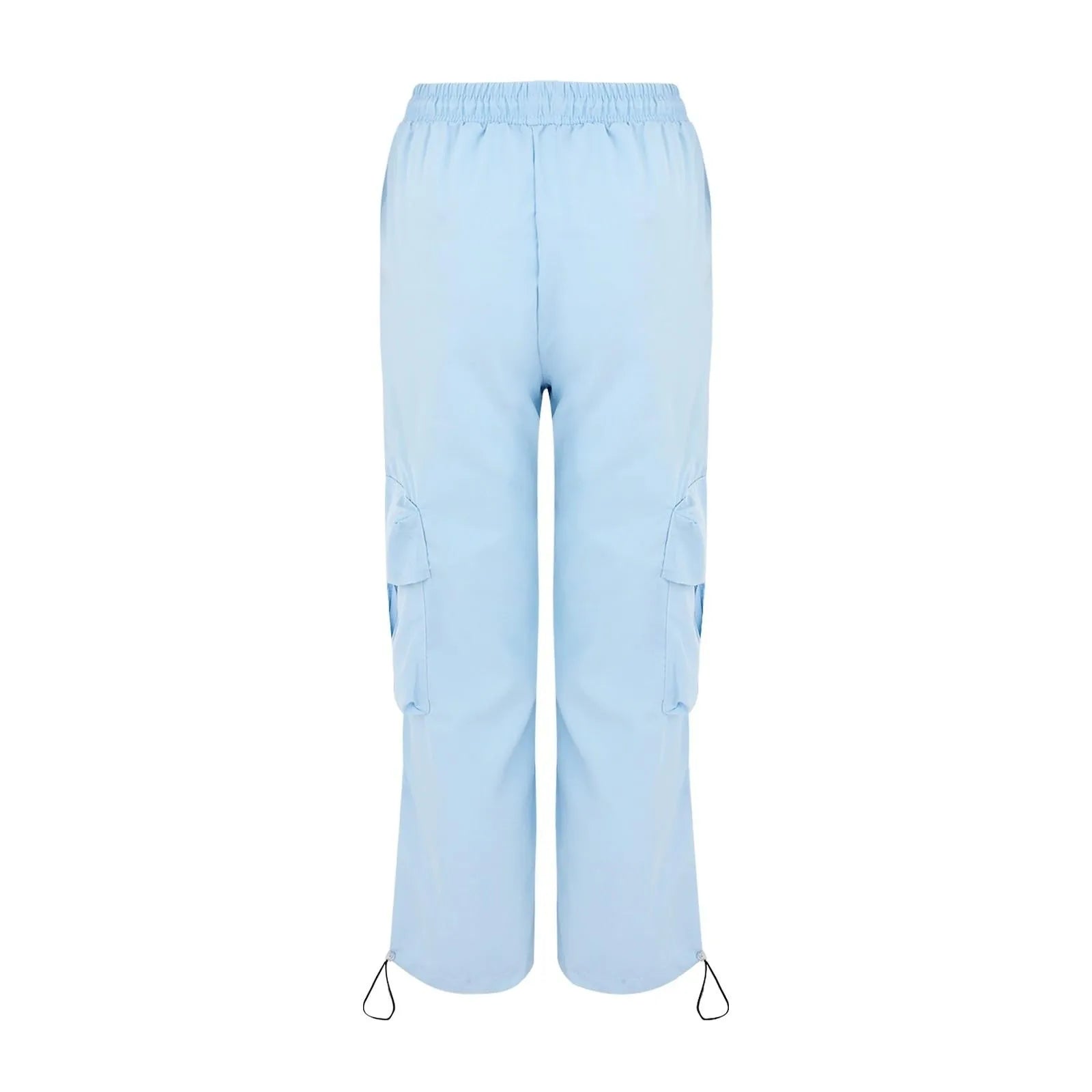 Weit geschnittene Cargohose für Damen – Streetwear-Hose mit Kordelzug, hohem Bund, vielen Taschen und lockerer Passform