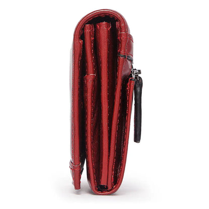 Langes Kartenetui aus Leder für Damen