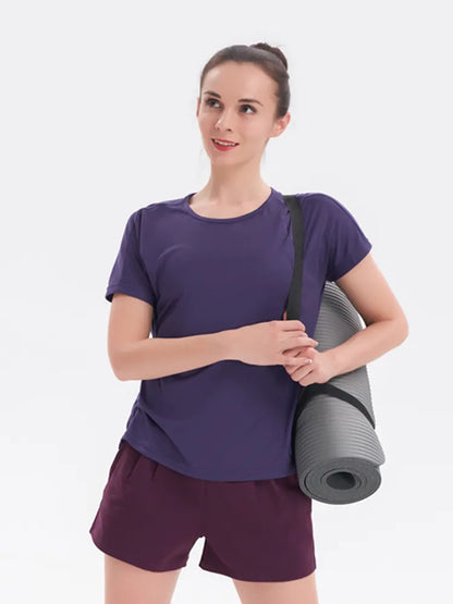 Summer Loose Fit Yoga Tee for Women