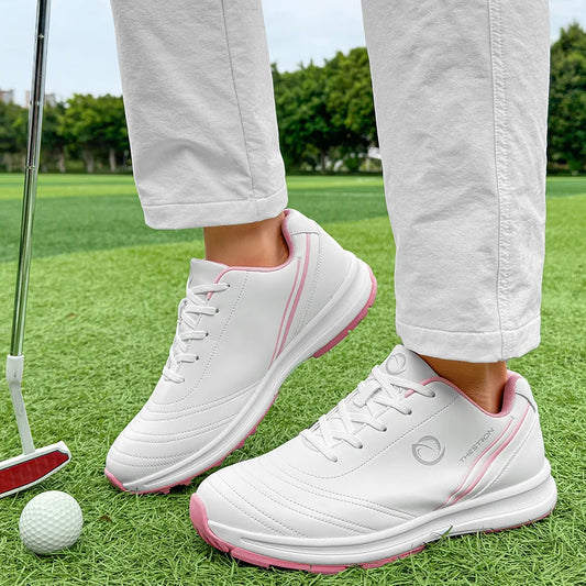 Chaussures de golf antidérapantes en cuir pour femmes