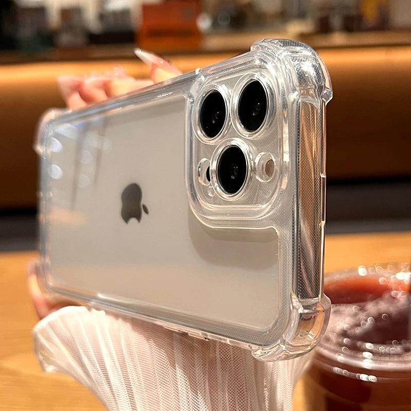 Coque transparente antichoc de luxe pour iPhone