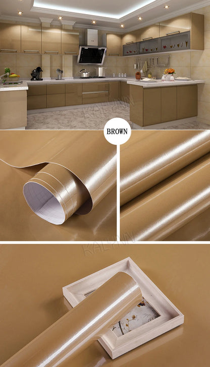 Decorative Wall Paper Furniture Renovation Stickers Kitchen Cabinet Waterproof Wallpaper.