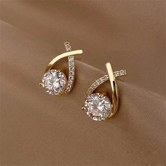 Crystal Cross Earrings for Women
