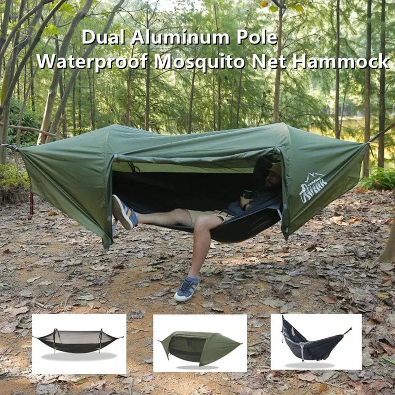 Portable Color-Matching Camping Hammock For 1-2 Persons