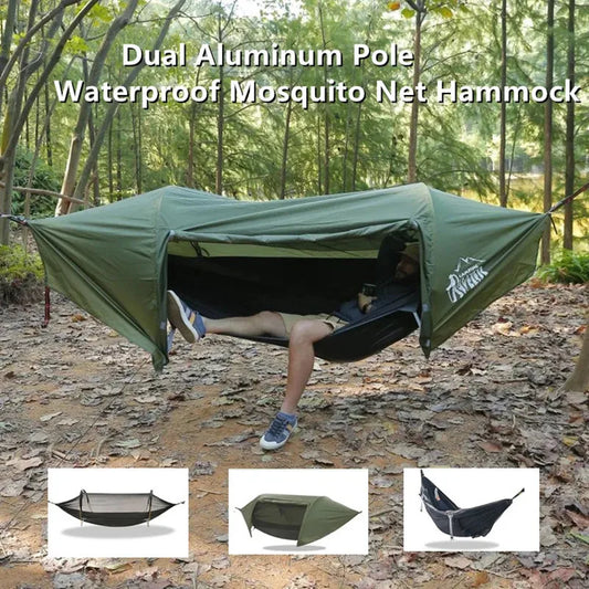 Portable Color-Matching Camping Hammock For 1-2 Persons