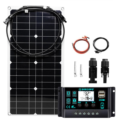 100A Flexible Monocrystalline Silicon Solar Panel Kit