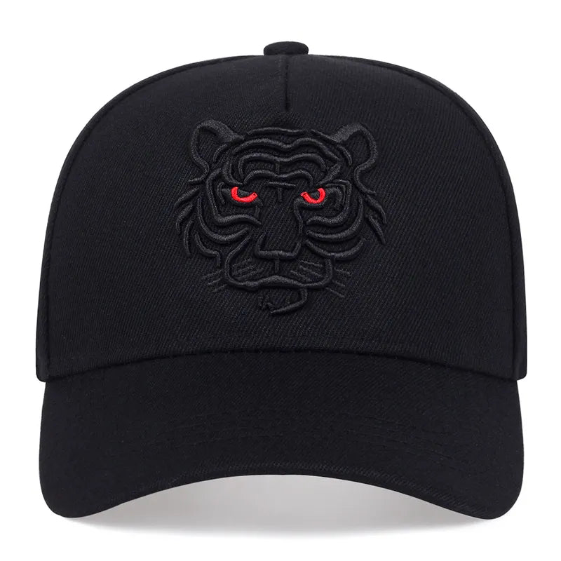 Black Tiger Embroidered Cap