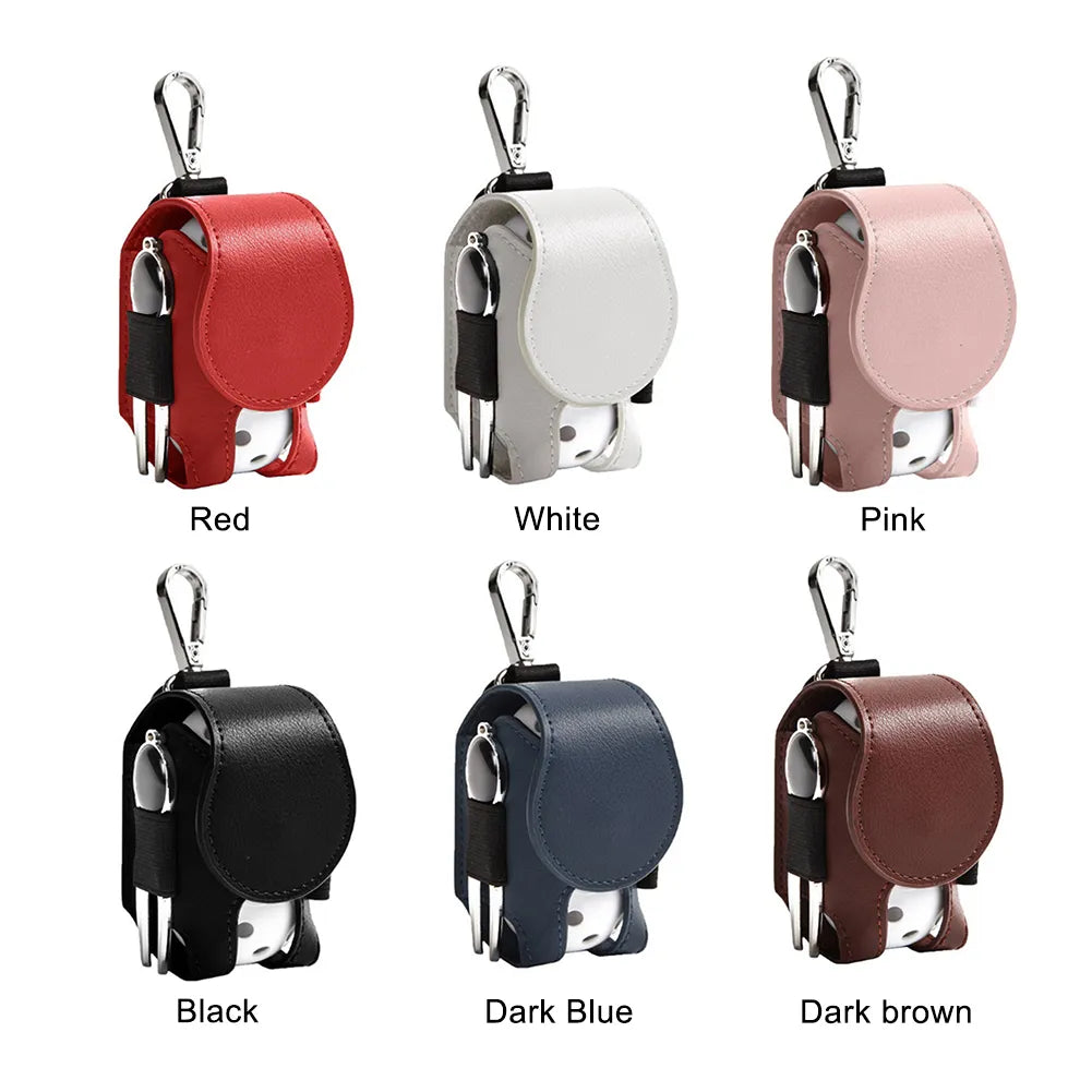 Mini PU Leather Golf Ball Bag with Belt