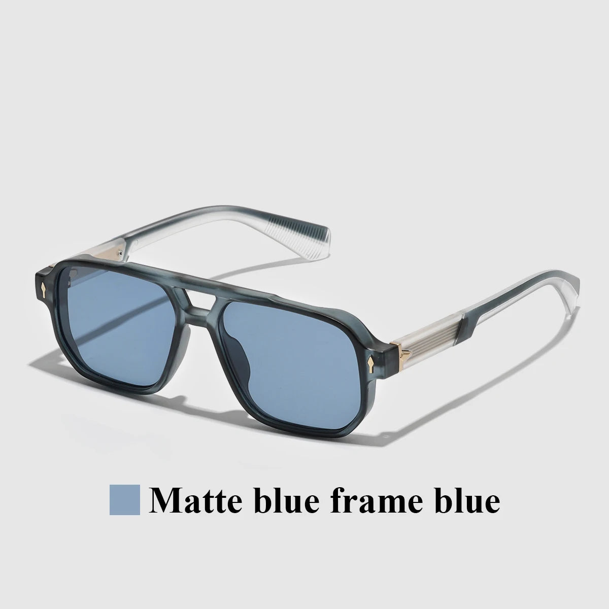 Men's Retro UV400 Transparent Frame Sunglasses