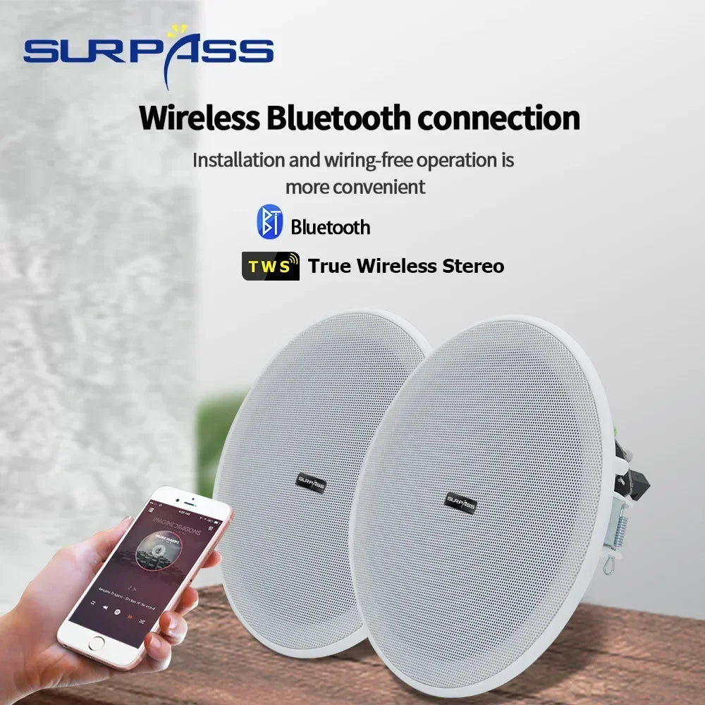 6-Inch 3D Stereo Bluetooth Ceiling Speaker