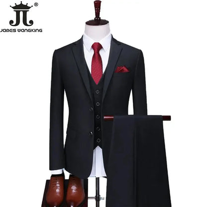 High-End Formal Three-Piece Suit for Men