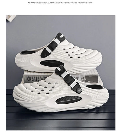 Baotou sabots pantoufles d'été à semelles épaisses