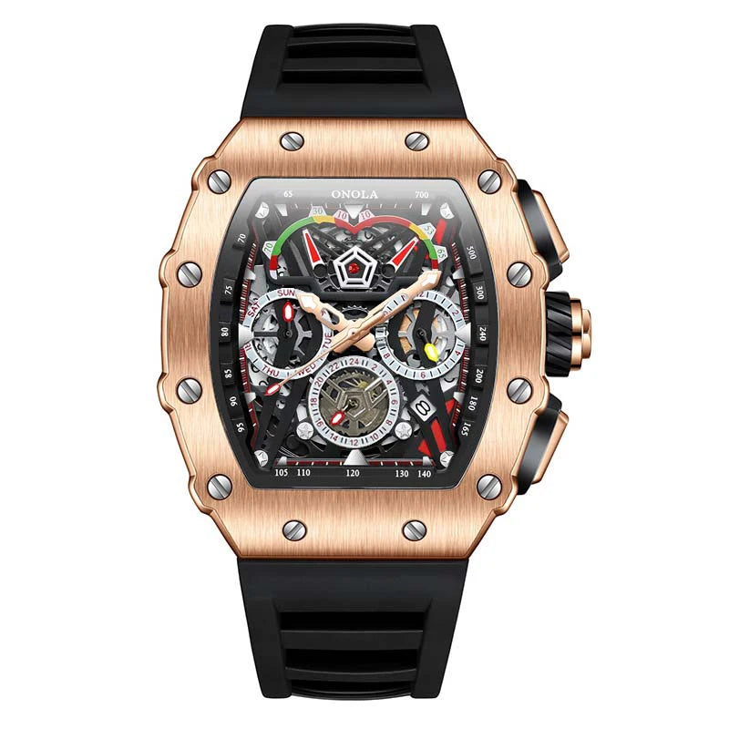 Multifunktionale wasserdichte Sport-Chronographenuhr für Herren