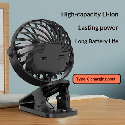 Outdoor Camping Rechargeable Clip Fan