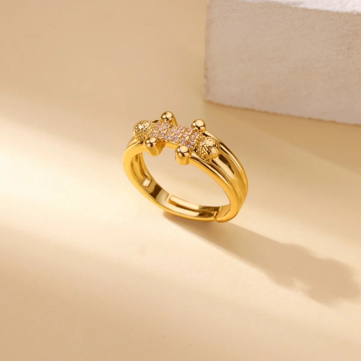 Women's Open Geometric Zircon Engagement Rings