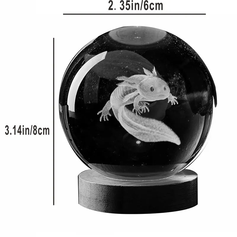 3D-Axolotl-Kristallkugel-Nachtlicht