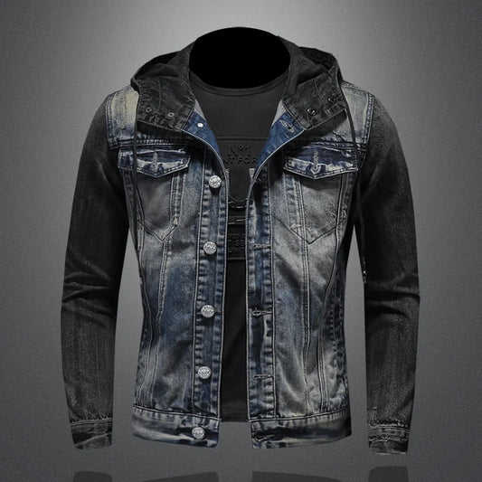 Trendy Graffiti Denim Jacket For Men