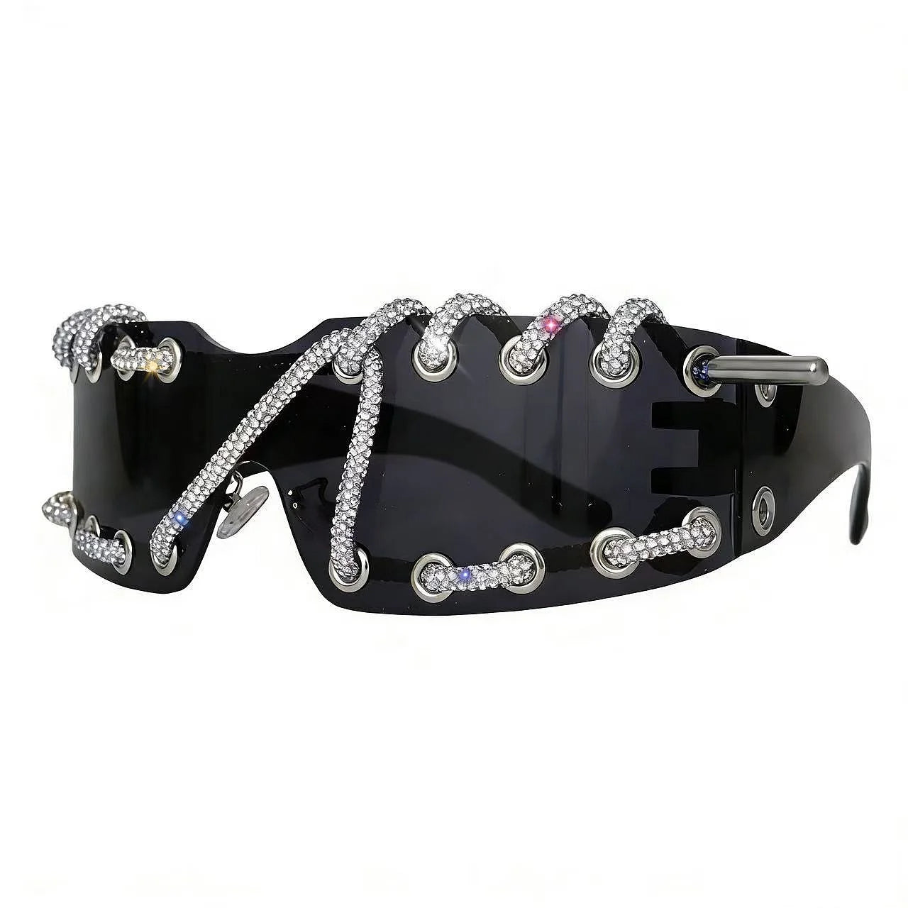 Women's Crystal Chain Designer Punk Y2k Sunglasses