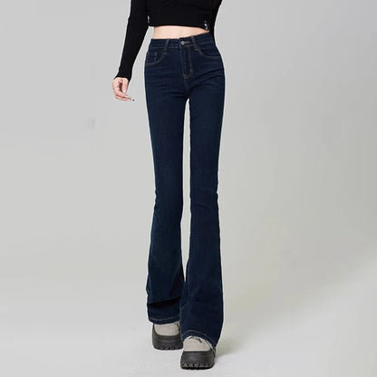 Jean slim évasé en denim High Street pour femme