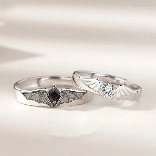 couple rings, rings men, rings women, design rings, crystal rings, matching rings, ring design for men, wings ring