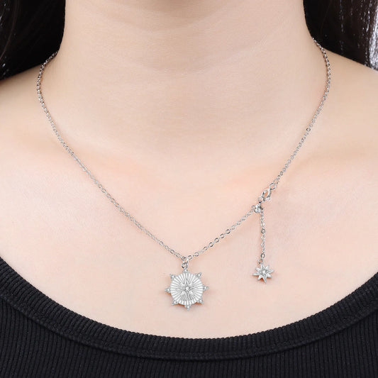 925 Sterling Silver Necklace for Women – Minimalist Dainty Silver Pendant Necklace