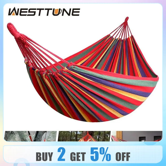 Canvas Camping Swing Hammock for Outdoors