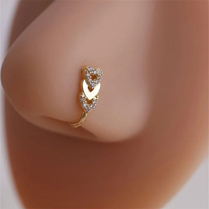 9-teiliges Set mit künstlichen Nasenringen für Damen – Nasenmanschetten ohne Piercing