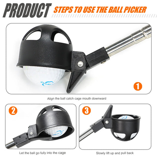 Retractable Stainless Steel Golf Ball Scoop
