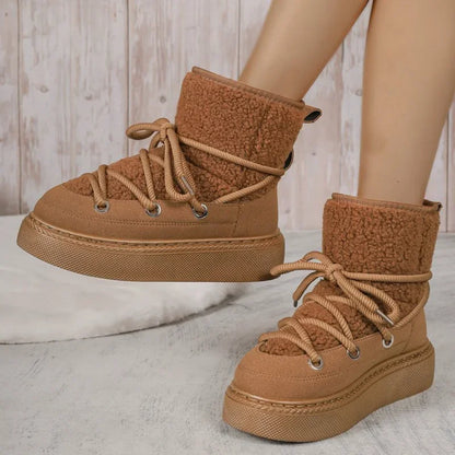 Women's Plush Thick Soled Winter Snow Boots