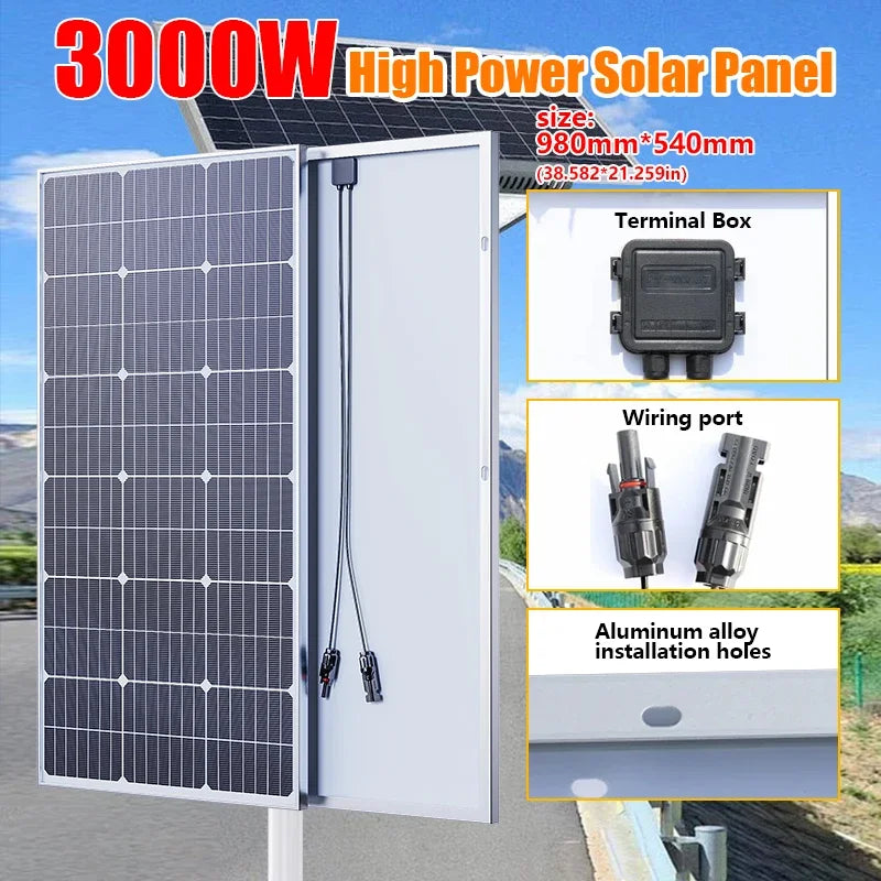Rigid Waterproof 1000W-3000W 18V Solar Panel