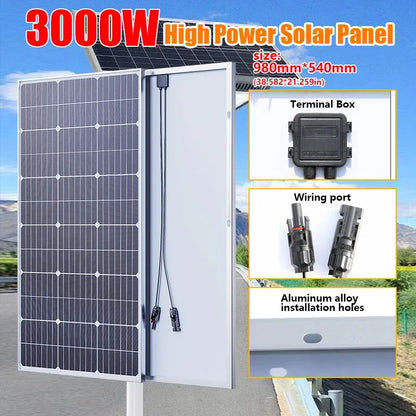 Rigid Waterproof 1000W-3000W 18V Solar Panel