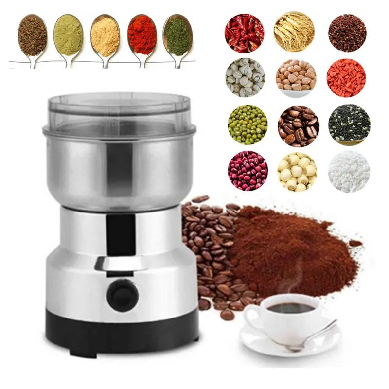Multipurpose Electric Kitchen Grinder for Coffee, Pepper, Legumes, and Grains
