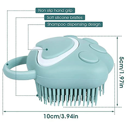 Pet's Silicone Bath Brush Hair Cleaning & Grooming