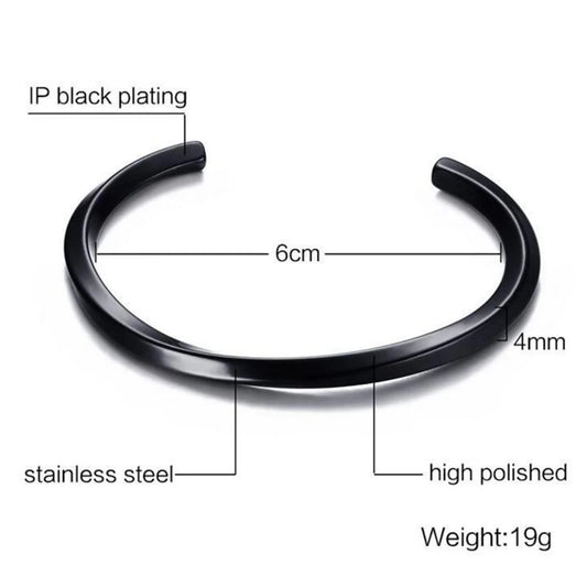Women’s 18K Gold Plated C-Shape Open Titanium Bracelet