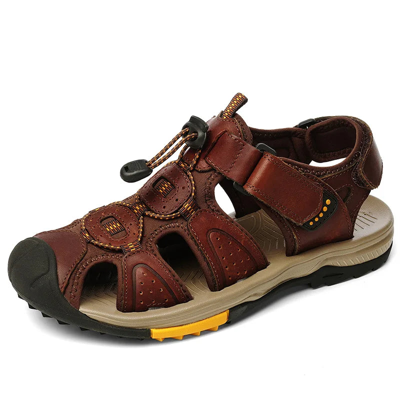 Herren Sommer Outdoor Leder Strand Römer Sandalen