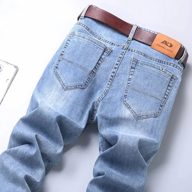 Sommer-Stretch-Denim-Business-Jeans für Herren