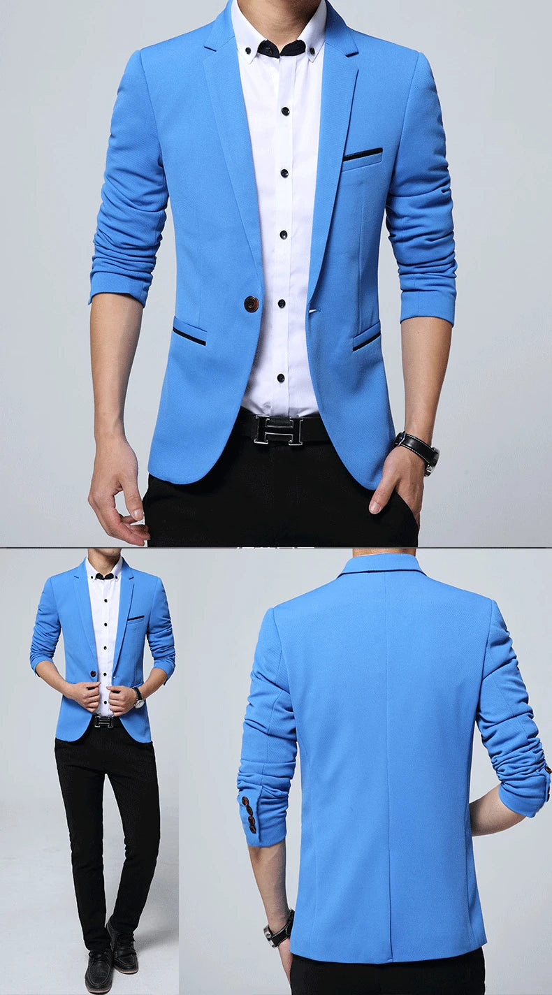 Blazer décontracté pour homme de marque - Coupe slim