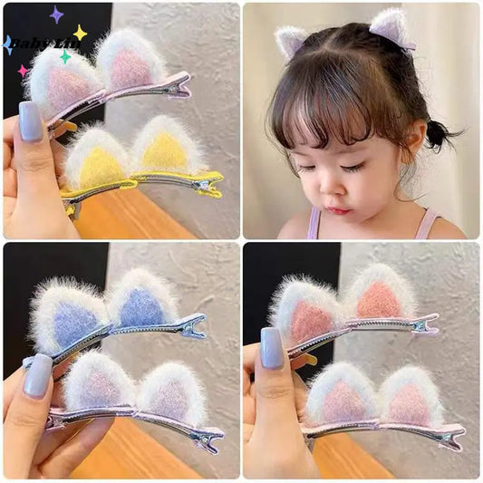 Nouveau Clips oreilles de lapin solides et mignons pour bébés filles, couvre-chef fait à la main