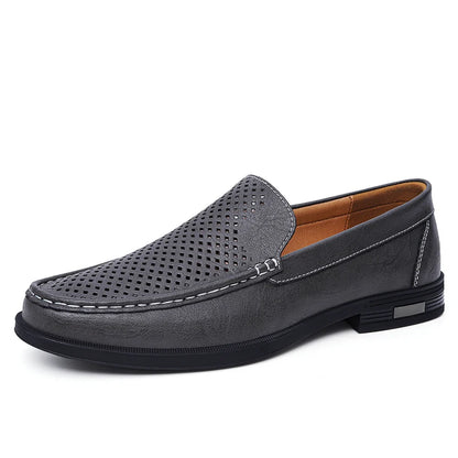 Mocassins habillés à enfiler en cuir véritable pour hommes