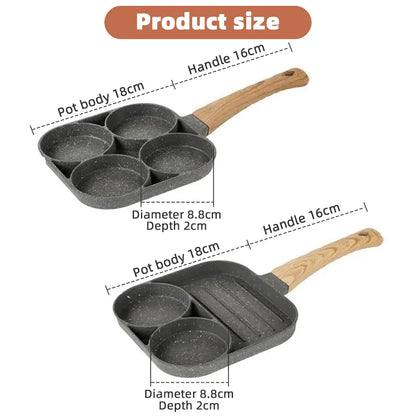 Thickened Omelet 4-Hole Non-Stick Frying Pan