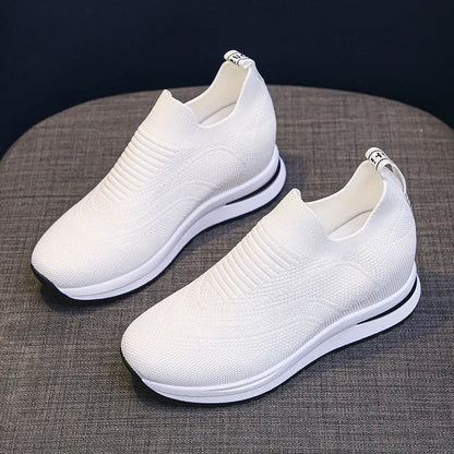 Vulcanize Lace-up Mesh Breathable Women Casual Shoes