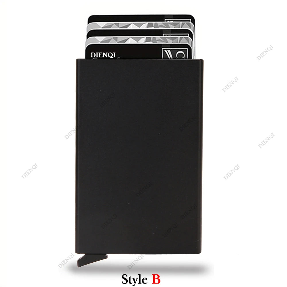 RFID Blocking Slim Metal Pop Up Card Wallet