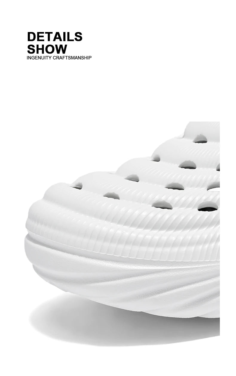 Baotou sabots pantoufles d'été à semelles épaisses