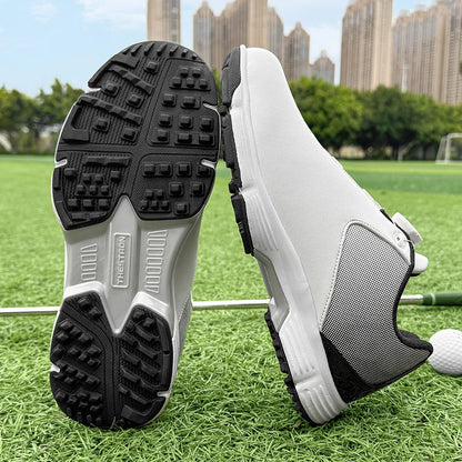 Wasserdichte Golfschuhe für Herren – Spikeless-Golfschuhe zum Schnüren, atmungsaktive und leichte Golfsneaker