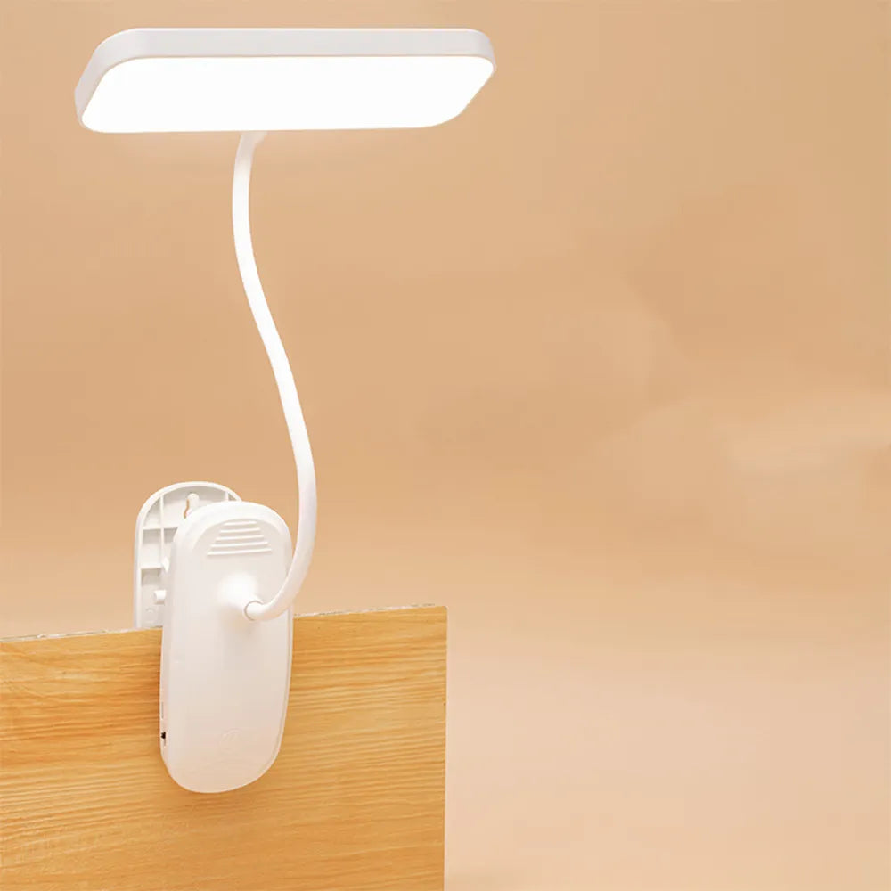 Lampe de bureau rechargeable à pince pour bureau et chambre à coucher