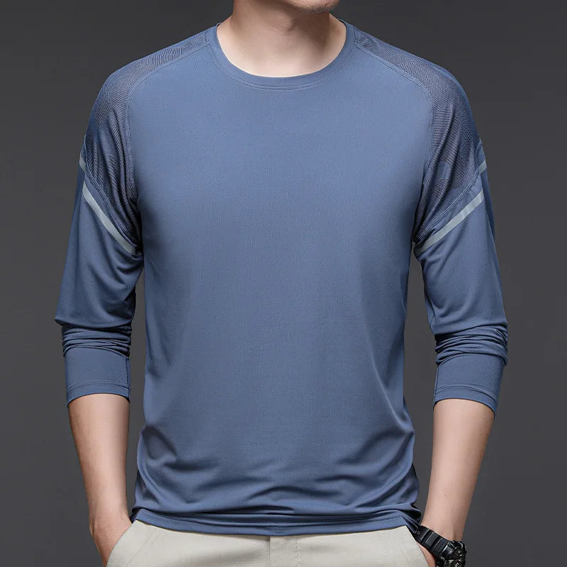 Schnelltrocknendes, feuchtigkeitsableitendes Laufshirt für Herren – Atmungsaktives, leichtes Sport-T-Shirt