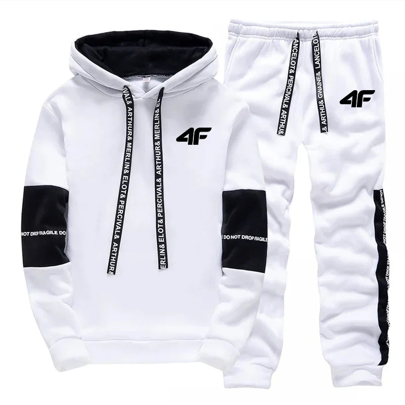 Men's Tracksuit Hooded Long Sleeves Casual Single Piece Sweatshirts And Daily Sports Sweatpants Comfort  Jogging